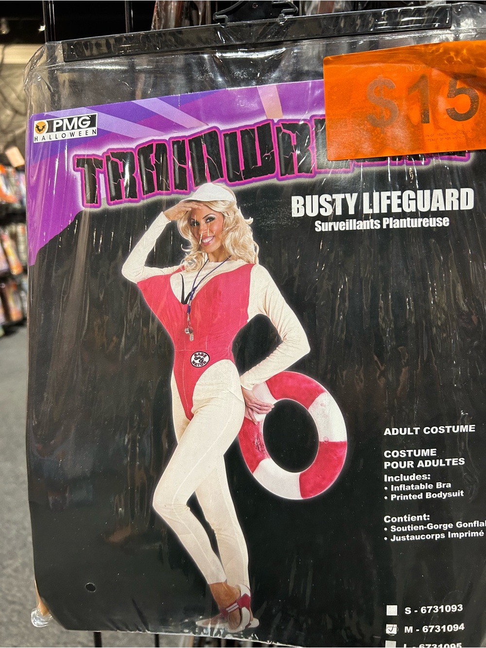 Busty Lifeguard Women's Costume – Pink and Cream by PMG